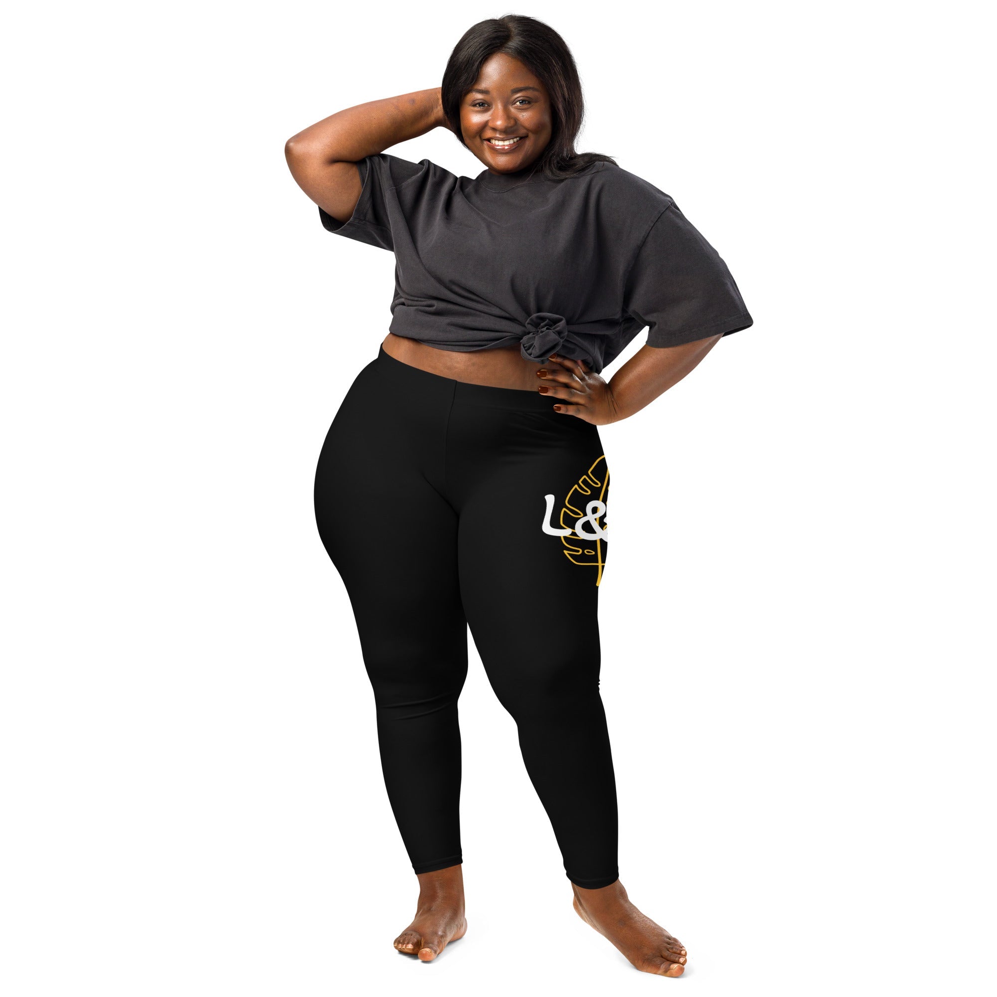 L&B gold leaf leggings